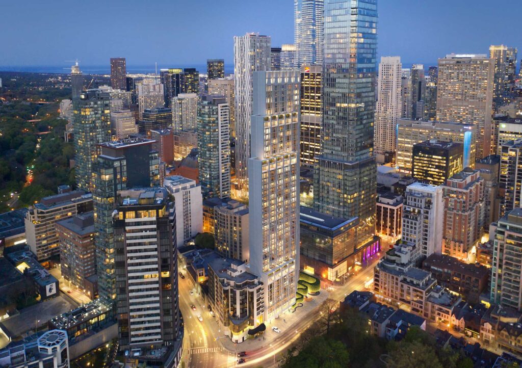 50-Scollard_dusk exterior render of 50 Scollard 2