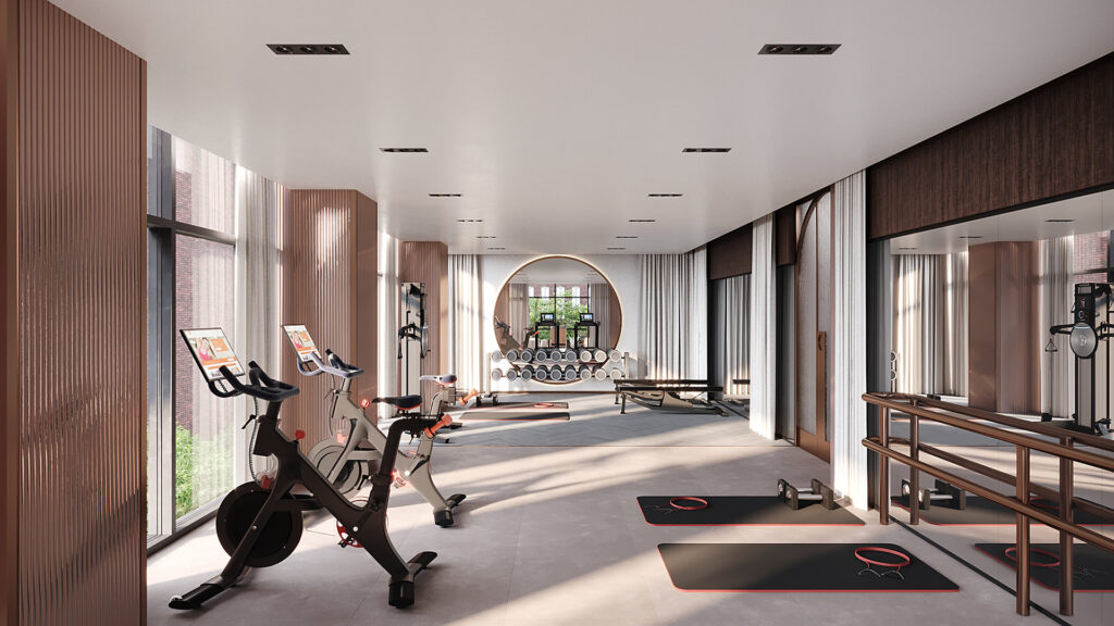 Adagio-INT3 interior render of Adagio gym