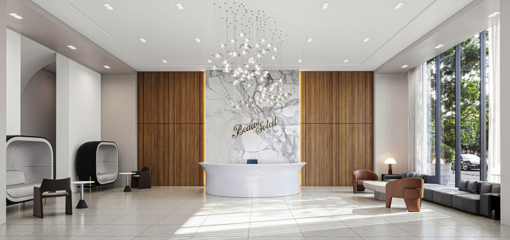 Beausoleil-INT6 interior render of Beausoleil lobby 6