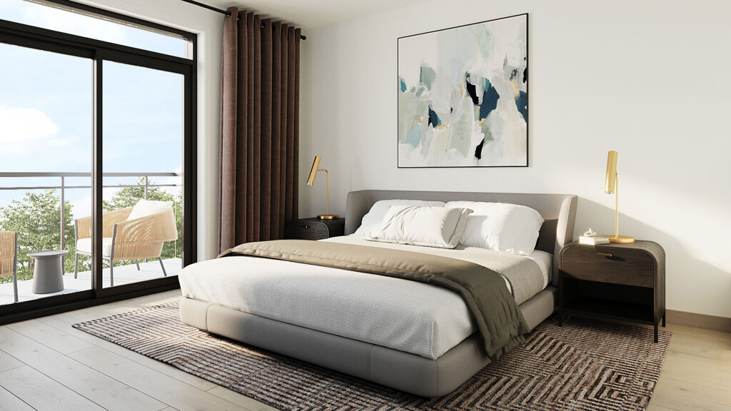 Distrikt-Trailside-INT-4 interior render of Distrikt Trailside bedroom