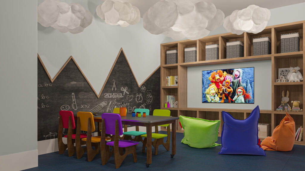 Kids Room interior render of Linea kids room