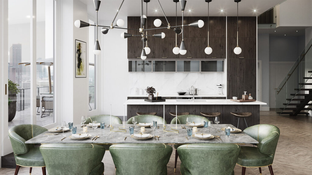 Penthouse.01 interior render of Via Bloor Penthouse 01