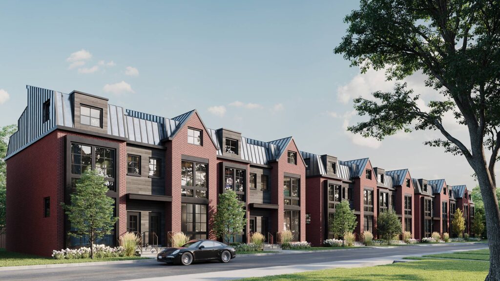 RosePark-Townhomes-EXT5 exterior render of RosePark Townhomes 5