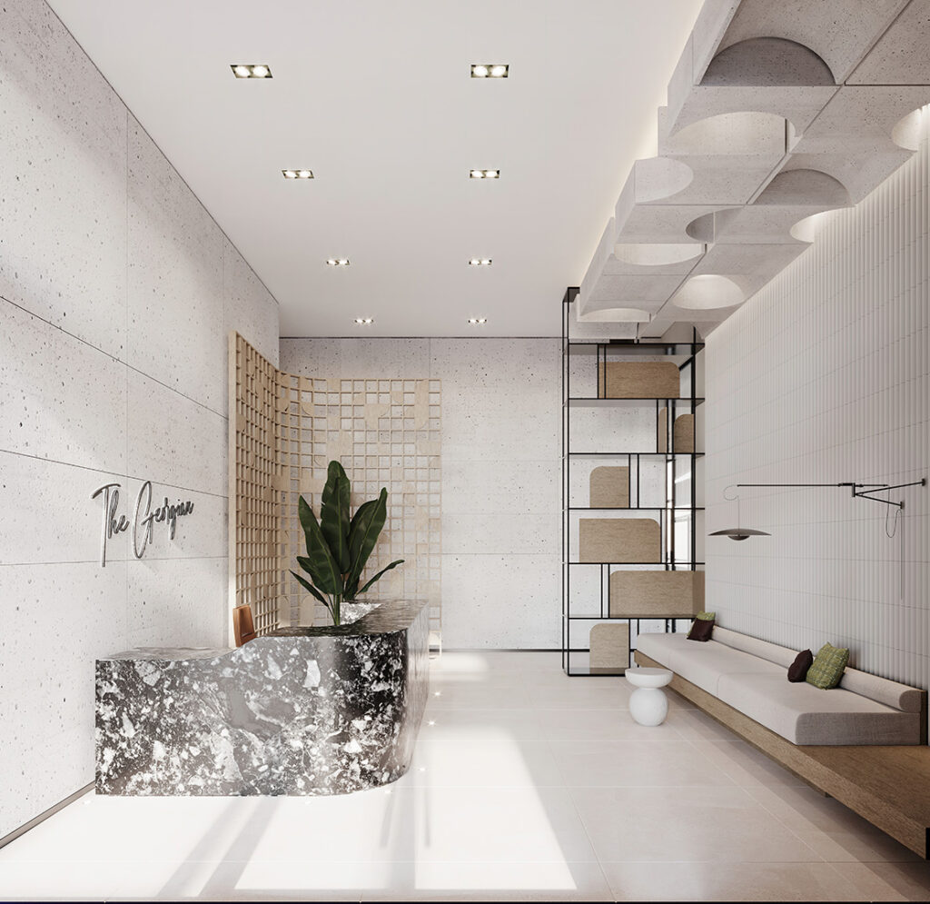 The-Georgian-INT2 interior render of The Georgian lobby
