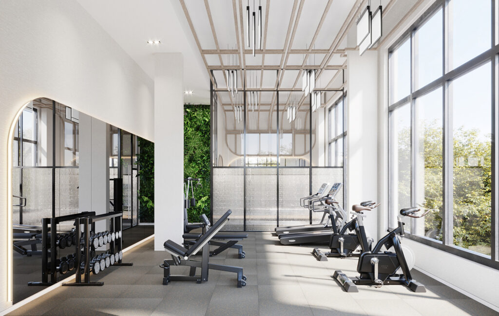 The-Georgian-INT3 interior render of The Georgian gym 3