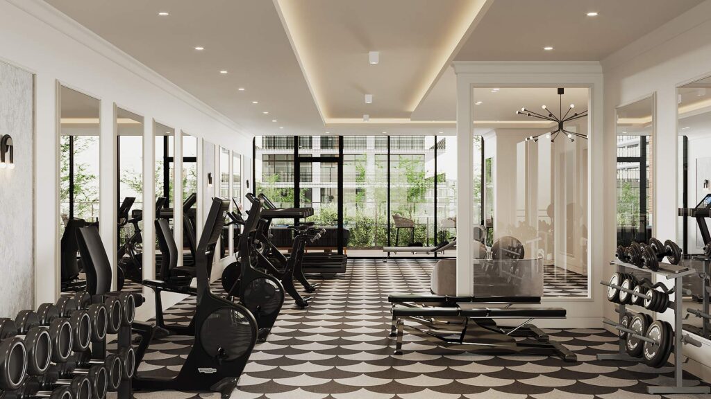The-Whitfield-INT4 interior render of The Whitfield gym