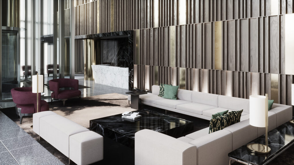 Via-Bloor-Interior-East Lobby.02 interior render of Via Bloor's east lobby 02